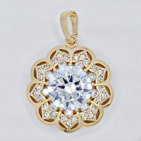 Кулон "Сияние" 31183-белый фото | Brulik