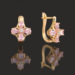 Позолоченные серьги XP 2304-розовый