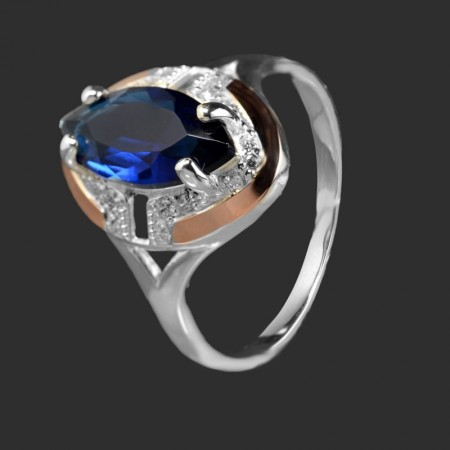 Серебряное кольцо с золотыми вставками 36 фото | Brulik