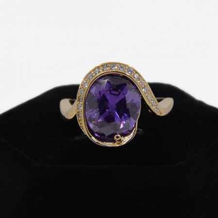 Выразительное кольцо Xuping 12640-фиолетовый фото | Brulik