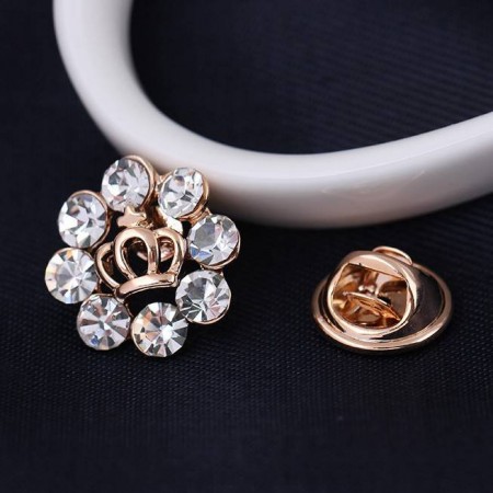 Очаровательная брошь с фианитами ХР LA-1015 фото | Brulik