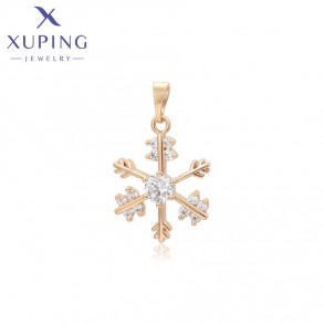 Позолочений кулон "Сніжинка" Xuping 14P24980801 фото | Brulik