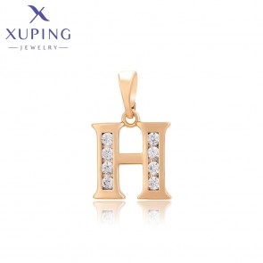 Позолочений кулон літера "Н" Xuping X000784429 фото | Brulik