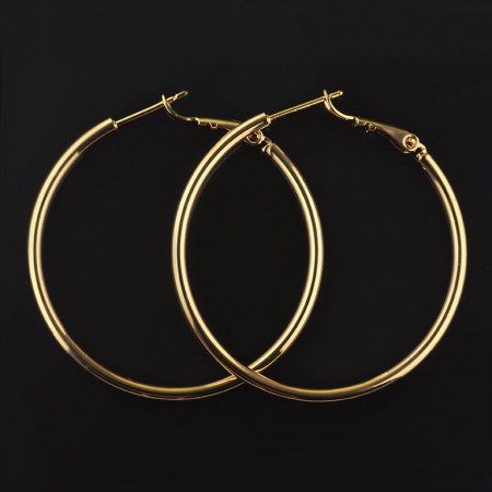 Позолоченные серьги кольца Xuping  2079 фото | Brulik