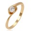 Грациозное позолоченное кольцо с фианитом 13961 фото | Brulik