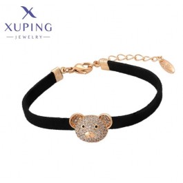 Позолоченный кожаный браслет Xuping 7564