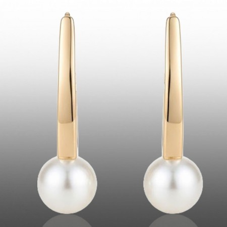 Позолочені сережки з перлинами Xuping 24679 фото | Brulik