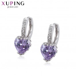 Серьги  Xuping 94583-лиловые фианиты