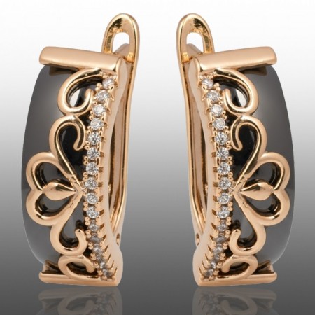 Позолочені сережки Xuping 24363 фото | Brulik