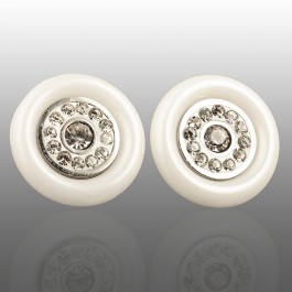 Сережки - гвоздики кераміка Xuping 23288-білий