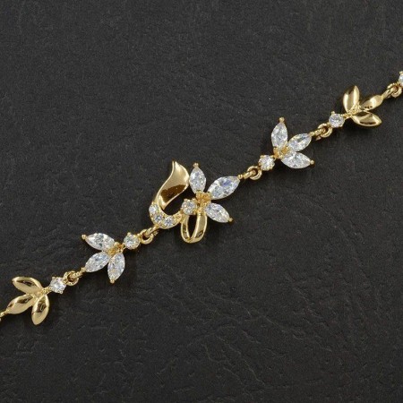 Браслет с фианитами в позолоте 10-7004  фото | Brulik