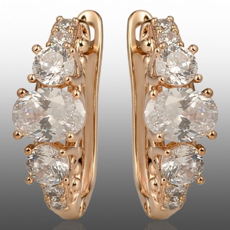 Позолочені сережки Xuping 24349 фото | Brulik