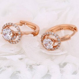 Прелестные серьги-колечки  с фианитами ХР 29201