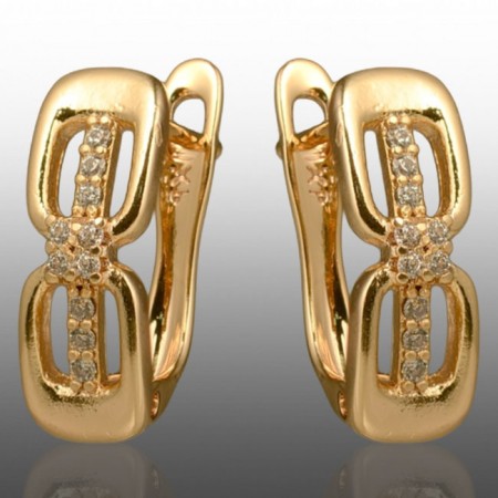 Позолочені сережки  Xuping 24727 фото | Brulik