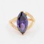 Удивительное кольцо с фианитами ХР 10-1046-фиолетовый фото | Brulik