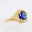 Удивительное кольцо с фианитами оптом 10-1082-синий фото | Brulik