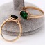 Кольцо "Изысканность"  12475 - изумрудный фото | Brulik