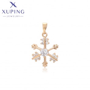 Позолочений кулон "Сніжинка" Xuping 14P24980801 фото | Brulik
