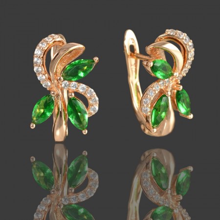 Позолоченные серьги  XP 969 фото | Brulik