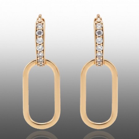 Позолочені сережки Xuping 24641 фото | Brulik