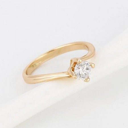 Изящное ювелирное кольцо с фианитами 13995 фото | Brulik