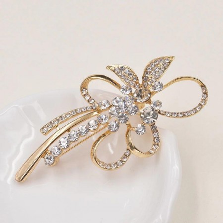 Брошь XP 8042-белый фото | Brulik