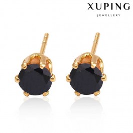 Позолоченные серьги гвоздики Xuping 21221 -  чёрный