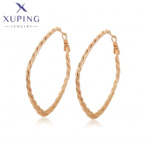 Позолочені сережки кільця Xuping X000700126 фото | Brulik