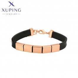Позолочений шкіряний браслет Xuping A00298052