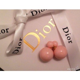 Серьги-пусеты в стиле  Dior E2505wh-розовый