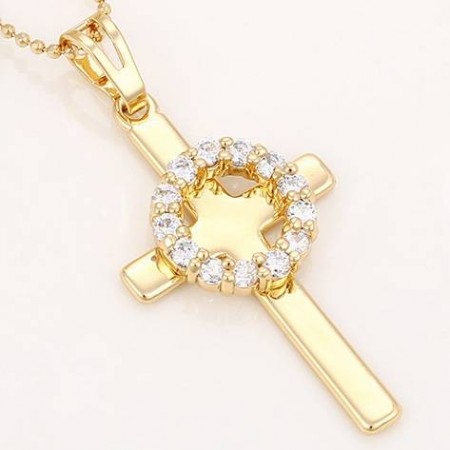 Милый крестик с фианитами оптом 32336 фото | Brulik