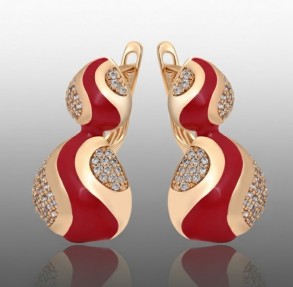 Позолочені сережки  Xuping X001024231 фото | Brulik