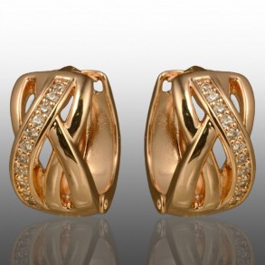 Позолочені сережки Xuping 24686 фото | Brulik