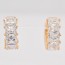 Эффектные серьги-колечки с фианитами ХР 10-2022 - белый фото | Brulik