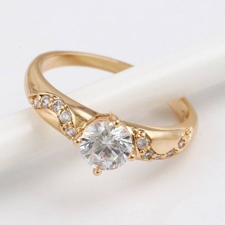 Прекрасное кольцо с фианитами Xuping 13959 фото | Brulik