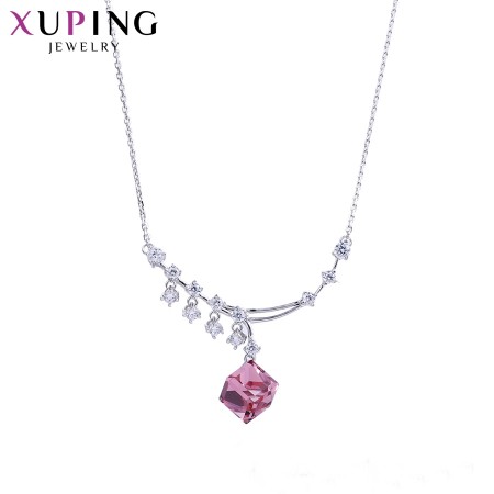 Элегантная цепочка Swarovski Elements Jewelry XP 597-розовый фото | Brulik