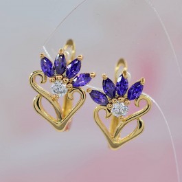 Прелестные серьги оптом ХР 10-2055-фиолетовый