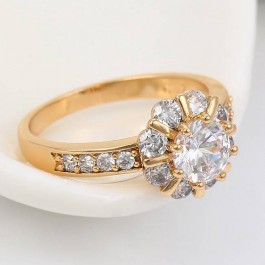 Обаятельное кольцо с фианитами 18K 13816