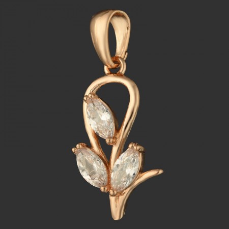 Позолоченный кулон Fallon 8624567-белый фото | Brulik