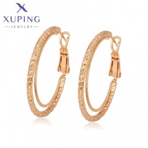 Позолочені сережки кільця Xuping X001021371 фото | Brulik