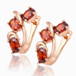 Эксклюзивные серьги с английской застежкой ХР 92030-оранжевый