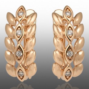 Позолочені сережки Xuping 24328 фото | Brulik