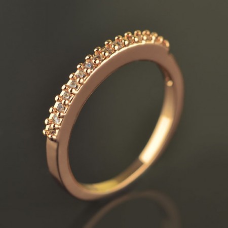 Позолоченное кольцо с фианитами Fallon 83200473 фото | Brulik