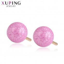 Позолоченные серьги-гвоздики Xuping 92438-розовый
