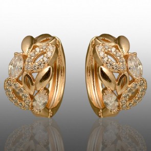 Позолочені сережки  Xuping 24745 фото | Brulik