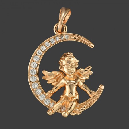 Позолоченный кулон "Купидон" Xuping 3632 фото | Brulik