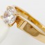 Прелестное кольцо с фианитом в позолоте 13958 фото | Brulik