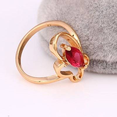 Оригинальное  кольцо XP 12538 - красный корунд фото | Brulik