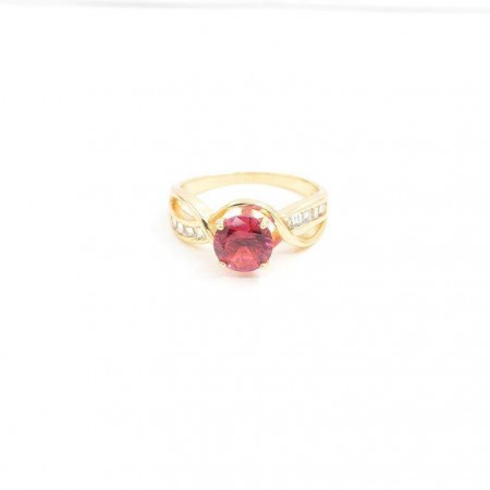 Обворожительное кольцо XP 10-1045-красный корунд фото | Brulik