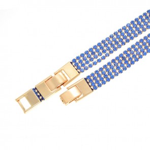 Позолоченный браслет Xuping 7816-синие фианиты